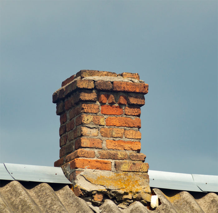 Crumbling chimney