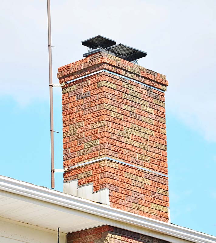 double flue brick chimney