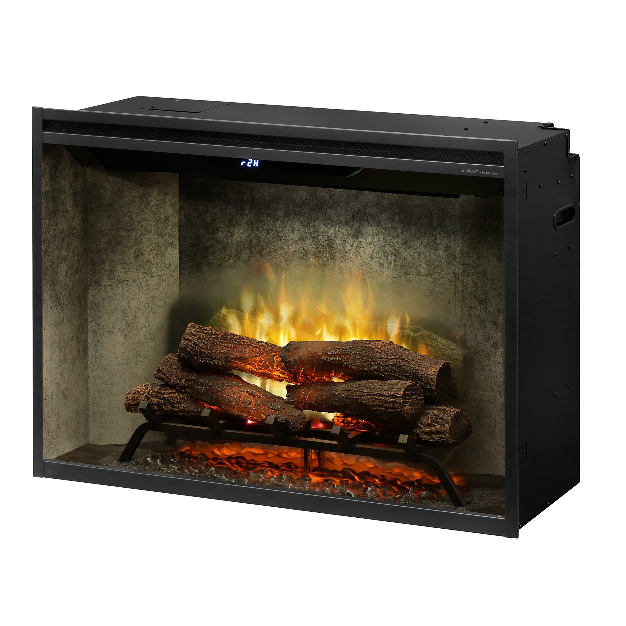 Dimplex Revillusion 36in Built-In Firebox with Front Glass and Plug Kit
