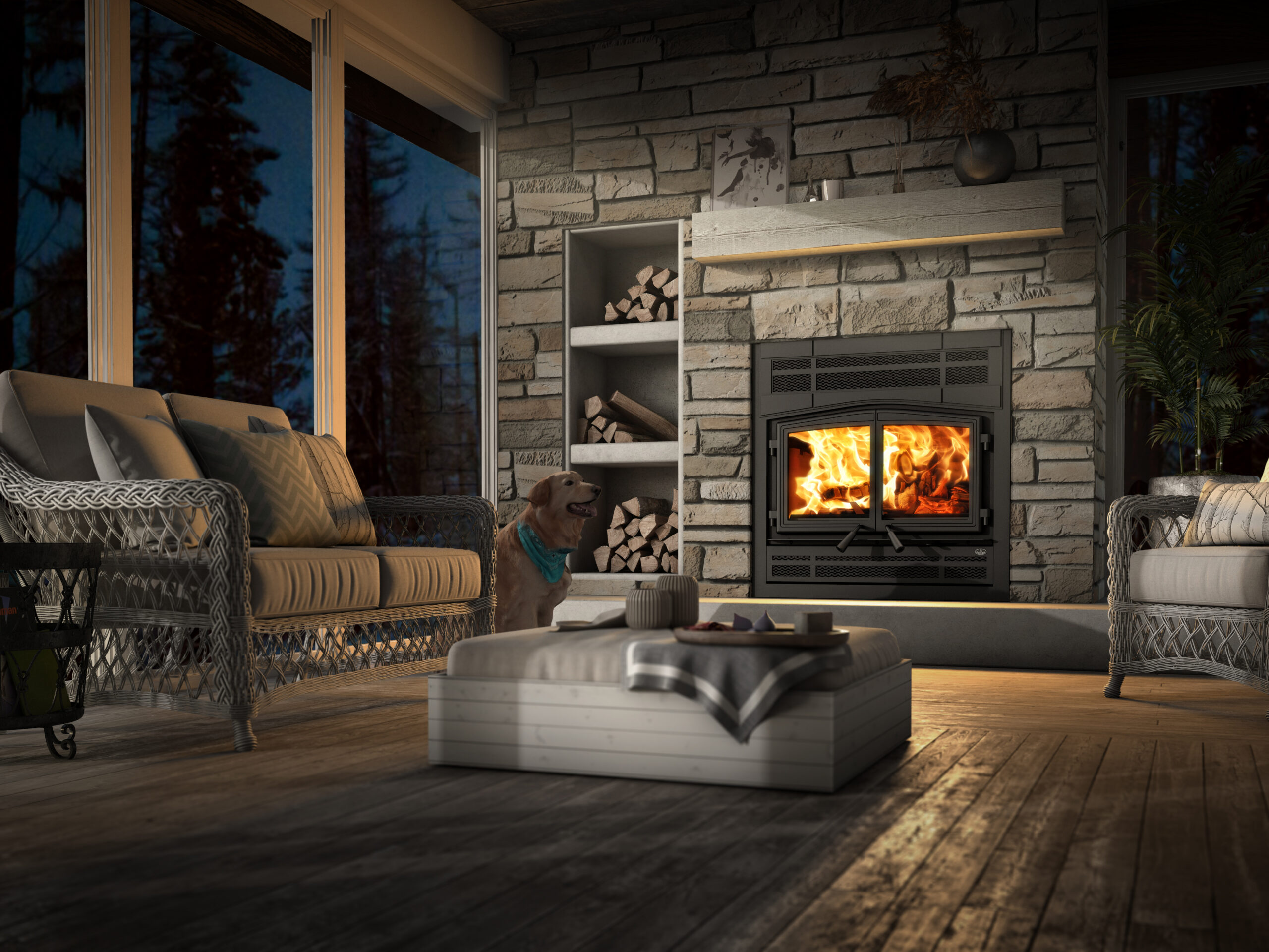 Osburn Stratford II Wood Fireplace - Image 4