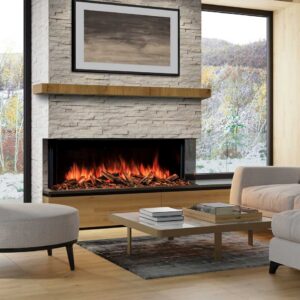 Uptown Electric Fireplaces UE56 Bay Electric Fireplace