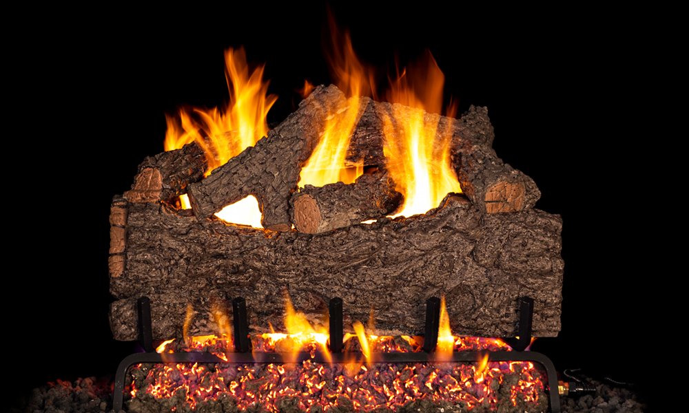 Real Fyre Chestnut Oak Vented Gas Log Set