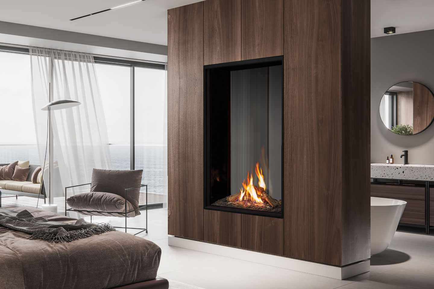 Urbana Luxury Fireplaces U33 Tall Gas Fireplace