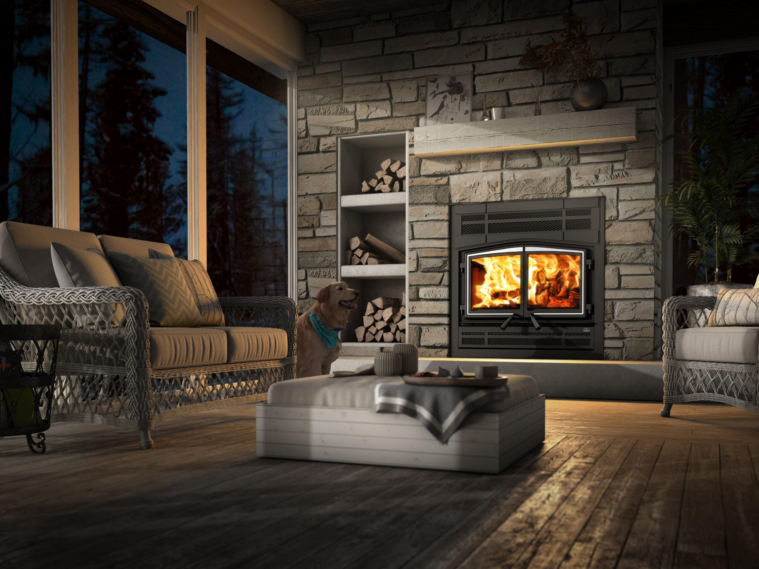 Osburn Stratford II Wood Fireplace - Image 5