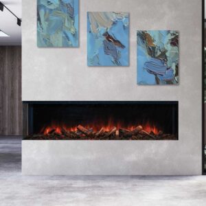 Uptown Electric Fireplaces UE68 Bay Electric Fireplace