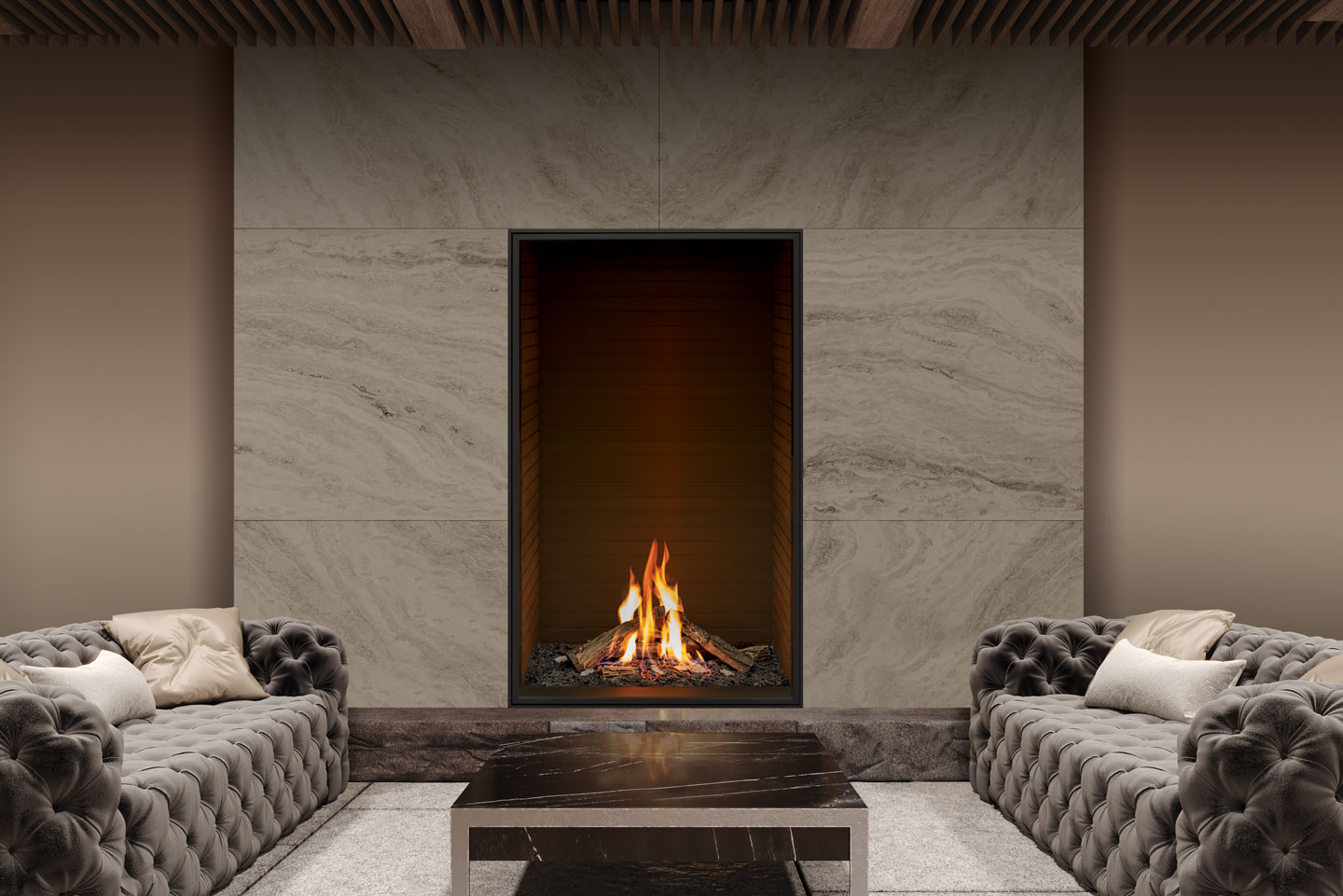 Urbana Luxury Fireplaces U33 Tall Gas Fireplace - Image 4