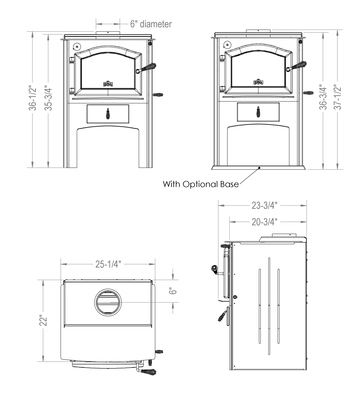 Kuma Aberdeen LE-1 Wood Stove - Image 5