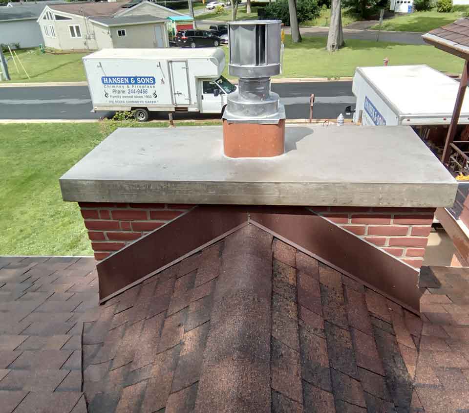 white chimney on home