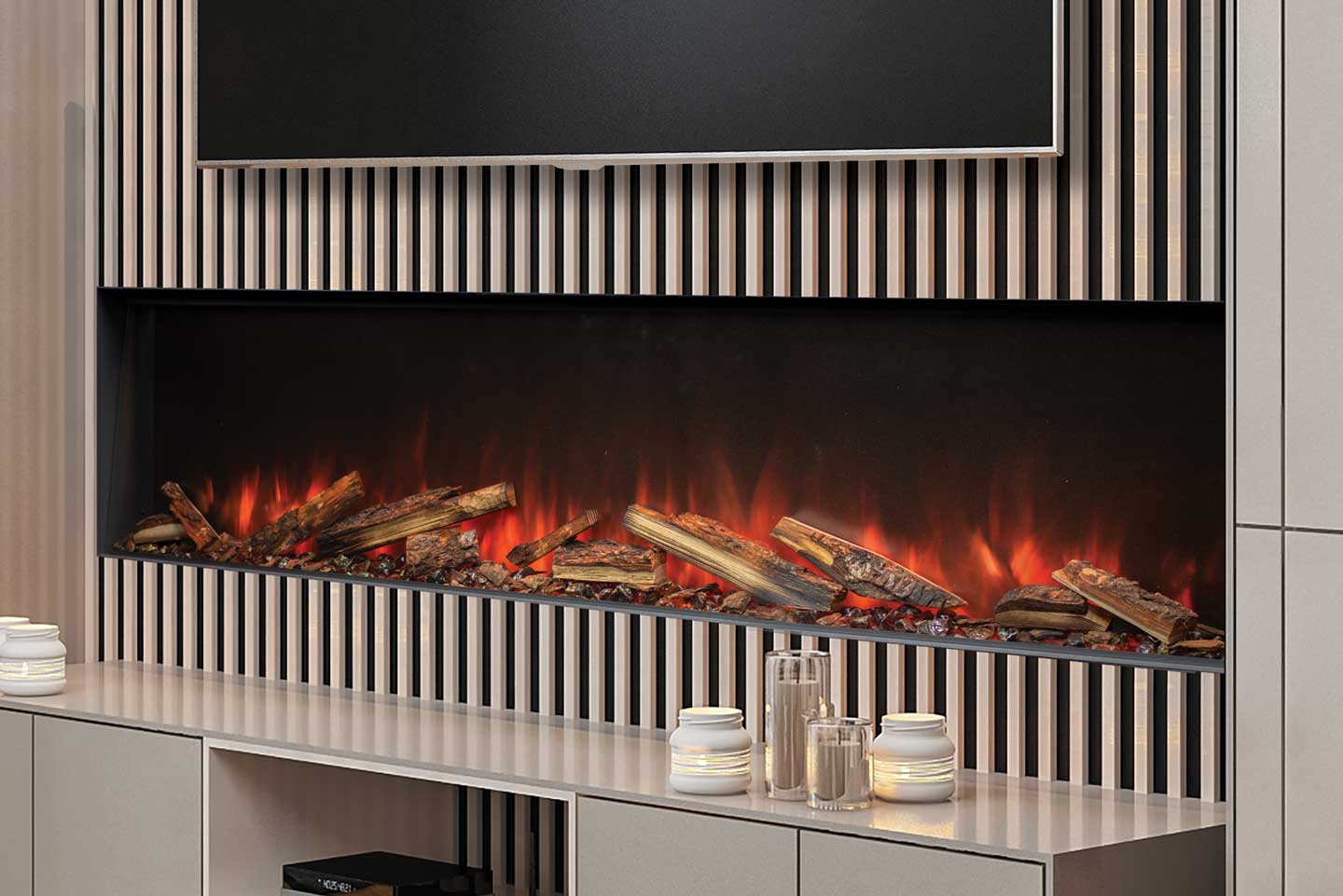Uptown Electric Fireplaces UE68 Slim Electric Fireplace - Image 3