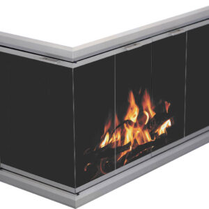 Stoll Legacy Glass-on-Glass Corner Fireplace Door