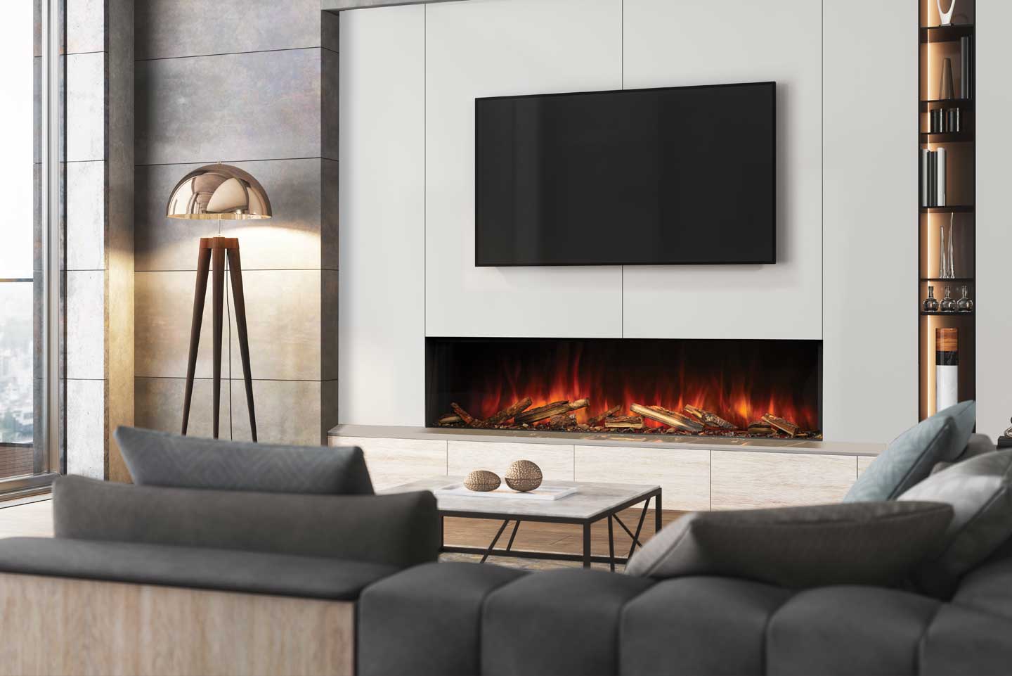 Uptown Electric Fireplaces UE68 Slim Electric Fireplace