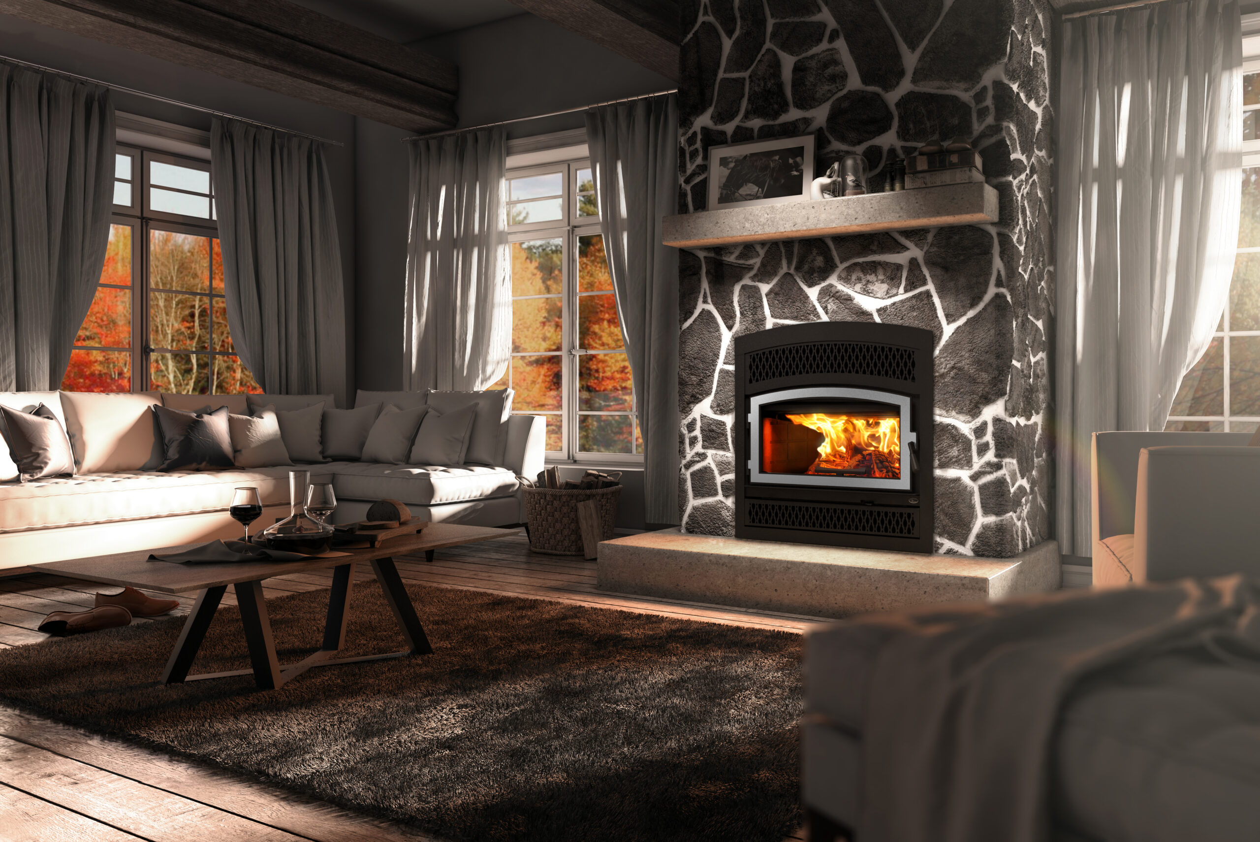 Valcourt Lafayette II FP10R Wood Fireplace - Image 4