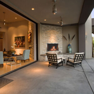 Stoll Stainless Fireplace Door - Arch